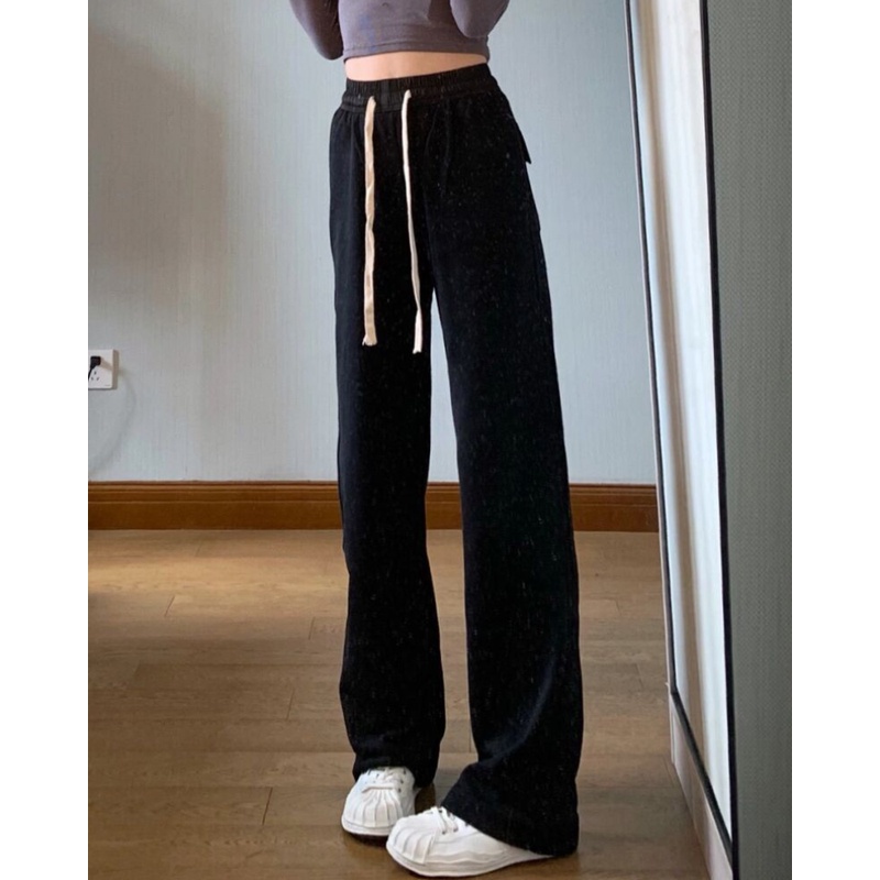 NRVP Quần ống rộng lưng cao phong cách Hàn Quốc mới 2022