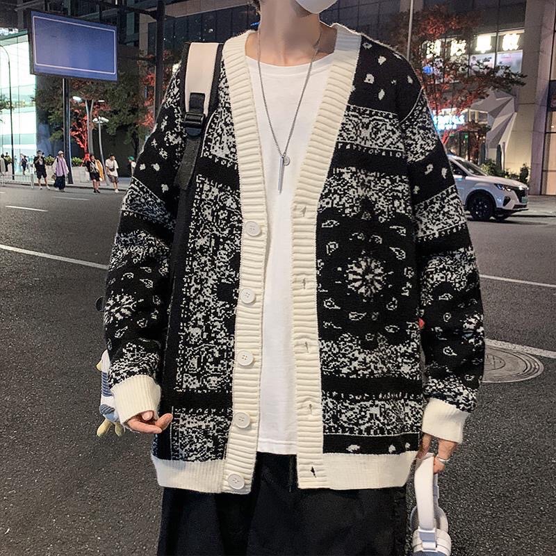Áo Khoác Cardigan Nam Nữ Đường Diềm Bông Tuyết