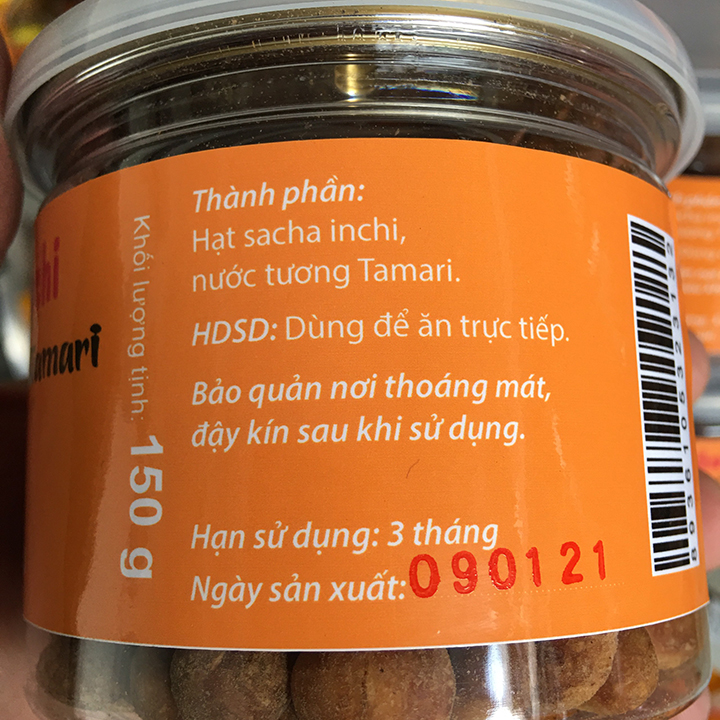 Hạt Sacha Inchi rang nước tương Tamari Quy Nguyên – hủ 150gr