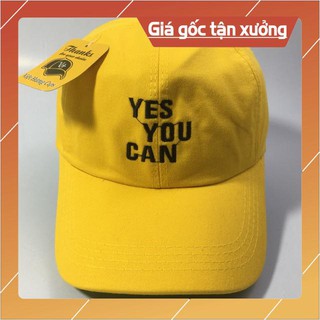 Nón kết thêu Yes You Can màu Vàng cực Hot