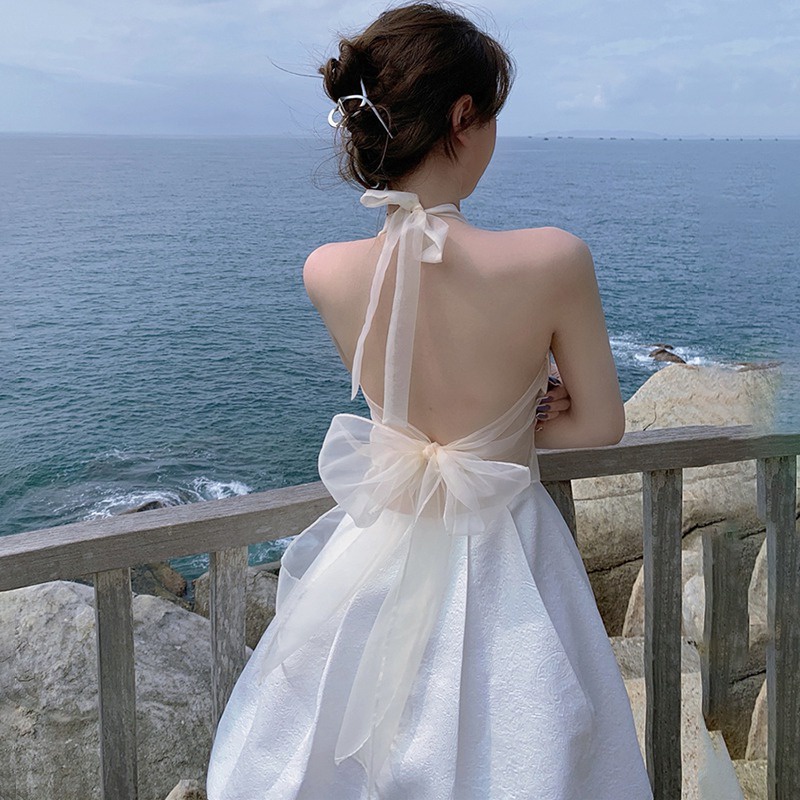  Đầm 2 dây ôm dáng màu trơn phong cách Hàn Quốc thời trang mùa hè cho nữ