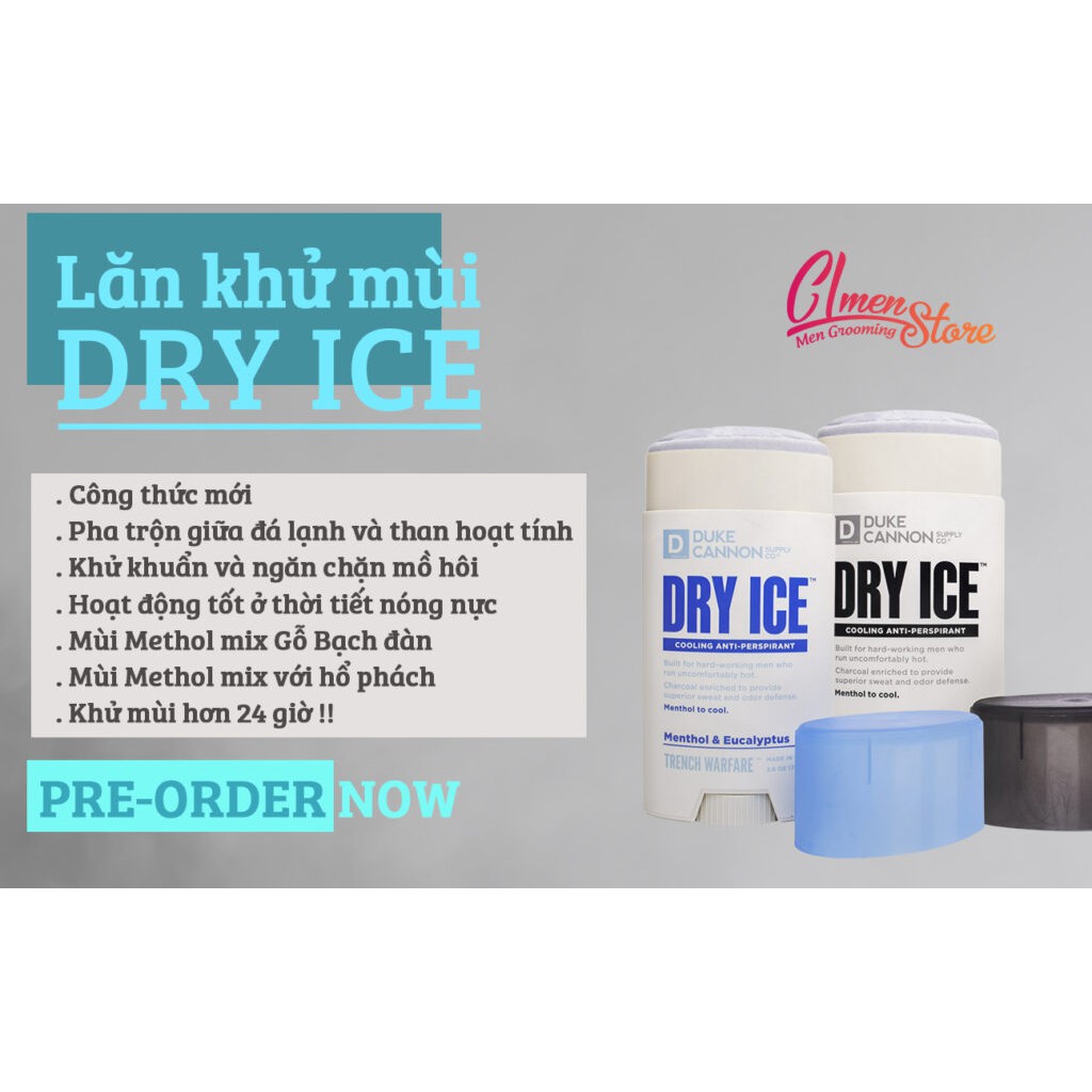 DEODORANT STICK | Lăn khử mùi Duke Cannon Dry Ice Cooling Anti-Perspirant (Method &amp; Eucalyptus)