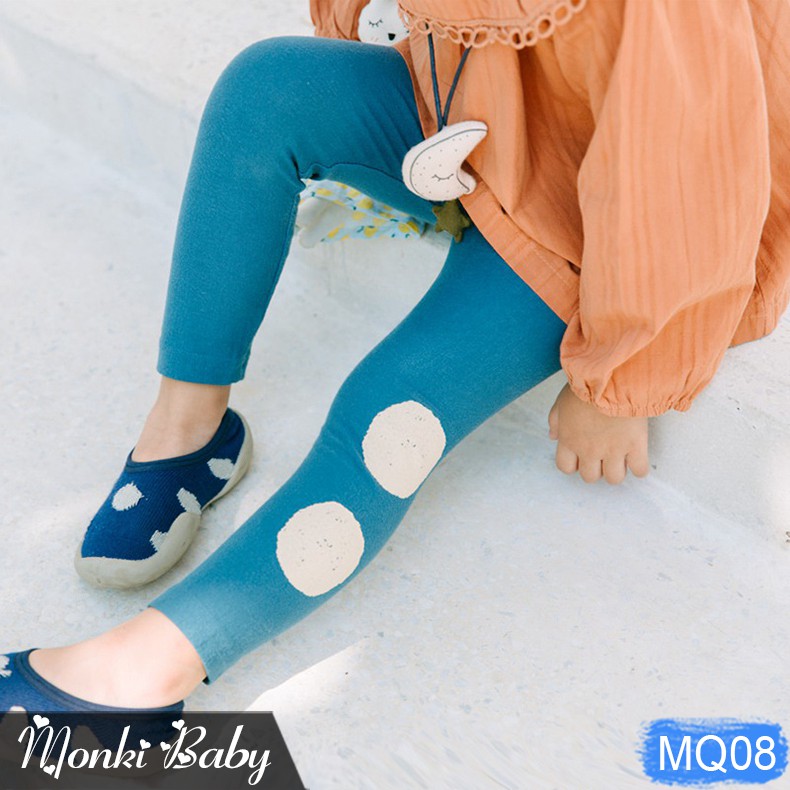 [SALE LẺ] - Quần legging chấm bi cho bé gái, chất dày dặn, mềm mịn, co giãn tốt, không bai xù | MQ08