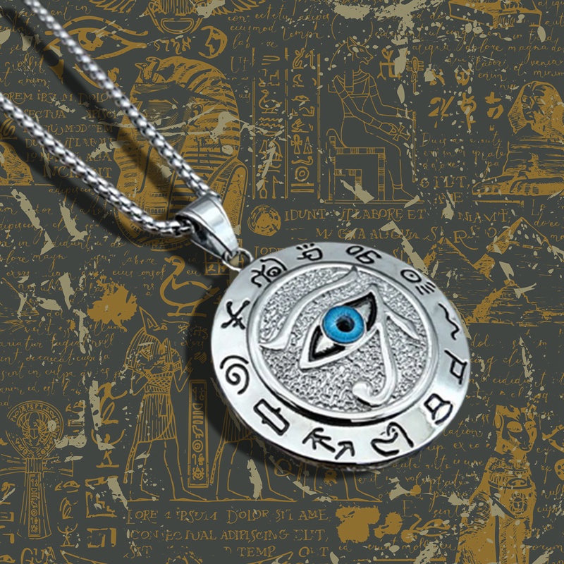 Vòng cổ thép không gỉ mặt hình mắt Amulet thời trang