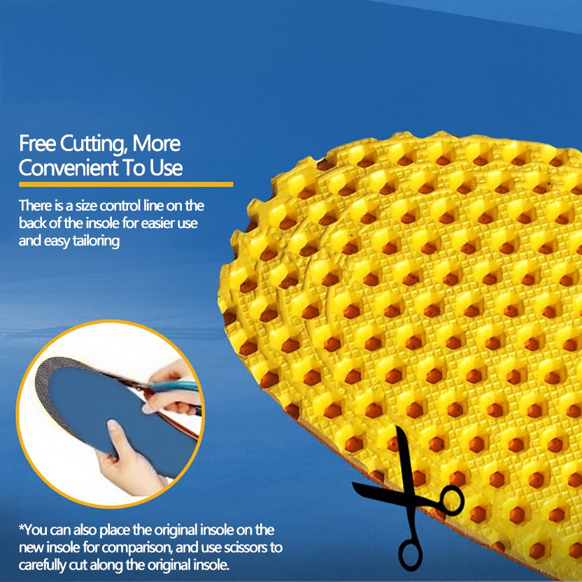 Đế lót giày thể thao DAYSELECT giảm xóc thấm hút mồ hôi thoáng khí cho nam và nữ