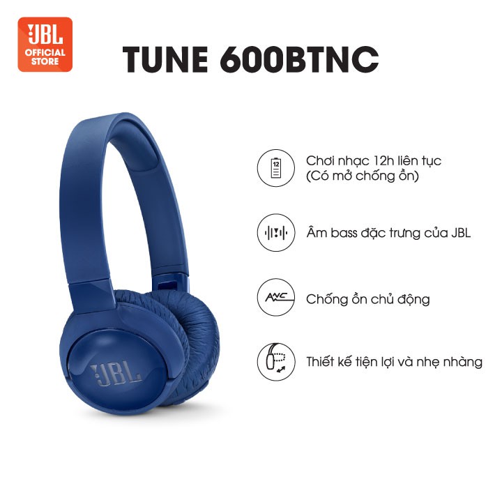 Tai nghe Bluetooth JBL Tune 600BTNC - Hàng Chính Hãng