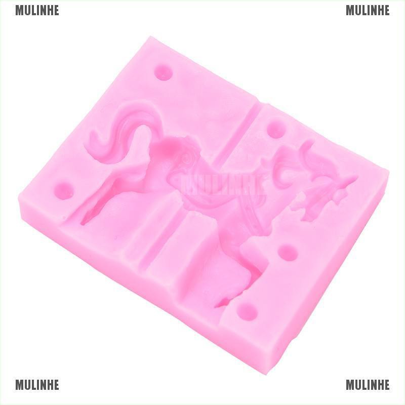 Khuôn 3D hình ngựa kị binh dễ thương đáng yêu dùng để trang trí bánh tiện dụng
