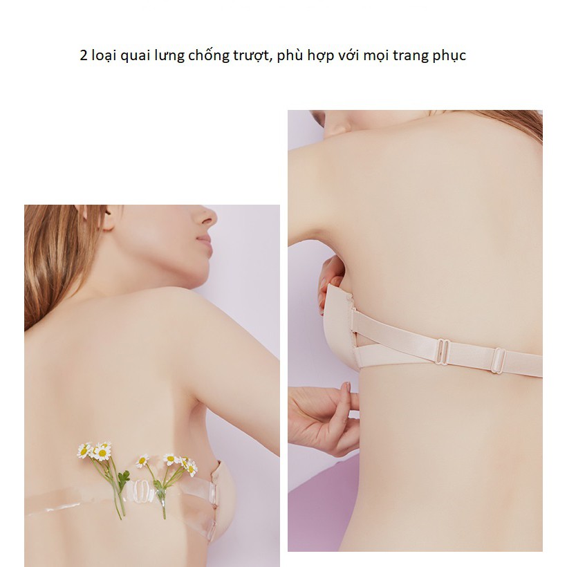 Áo Lót Quây Dây Quai Lưng Trong Suốt Tàng Hình B462