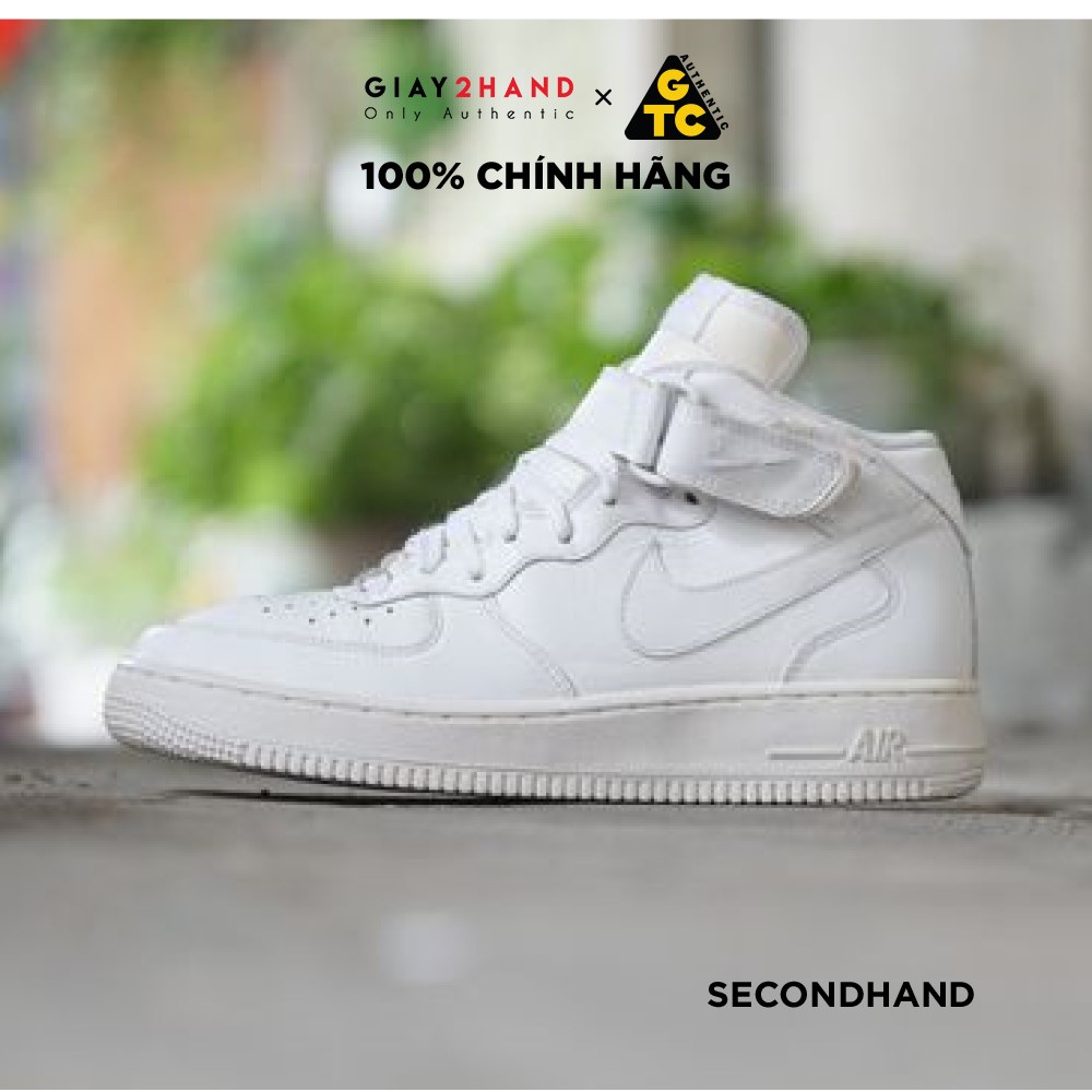 [Giày 2hand] Giày Thể Thao NIKE AF1 MID 366731-100 GIÀY CŨ CHÍNH HÃNG