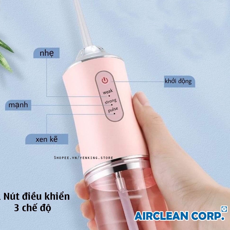 Máy Tăm Nước Vệ Sinh Răng Công Nghệ Cao Tăm Nước Cầm Tay Dụng Cụ Vệ Sinh Răng Miệng Kèm Đầu Tăm Nước
