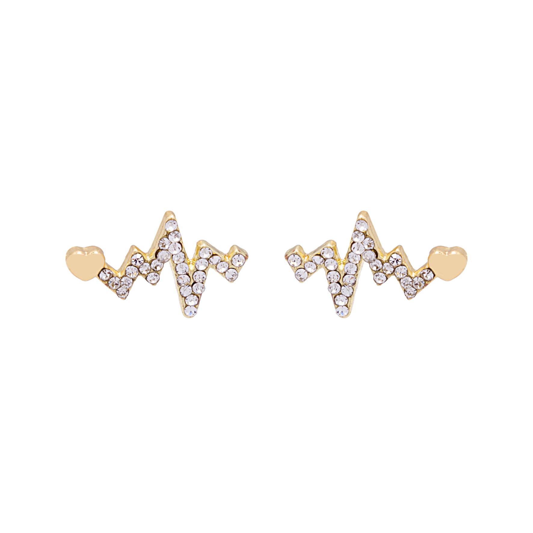 Silver Diamond Fashion Temperament Love Earrings Electrocardiogram Japan and Korea Cupid Asymmetrical Arrow Hanging Diamond Square Pearl Earrings Geometry Trend Earrings