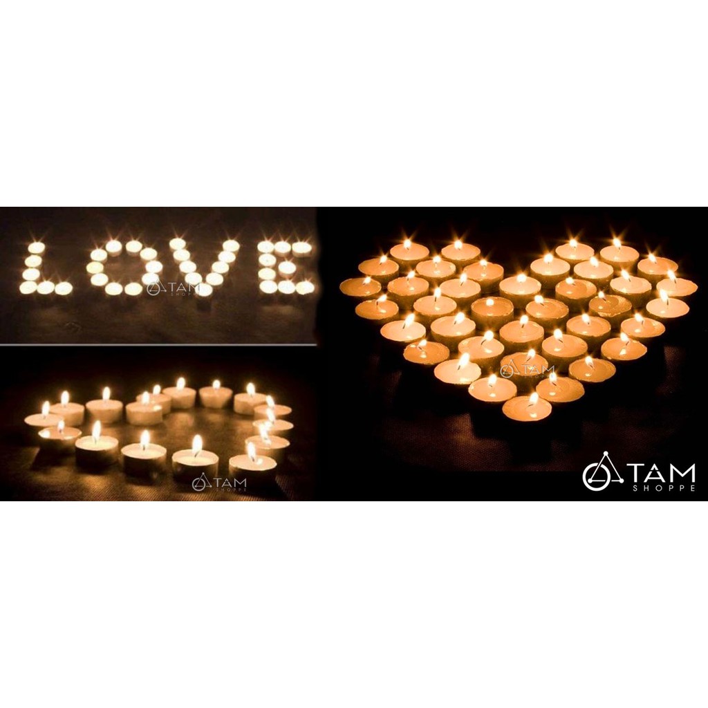 Nến Tealight không khói không mùi cháy hơn 4 tiếng vỉ 100 viên DXTD