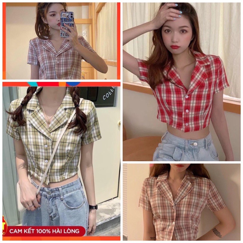 ÁO SƠ MI CARO CỔ VEST