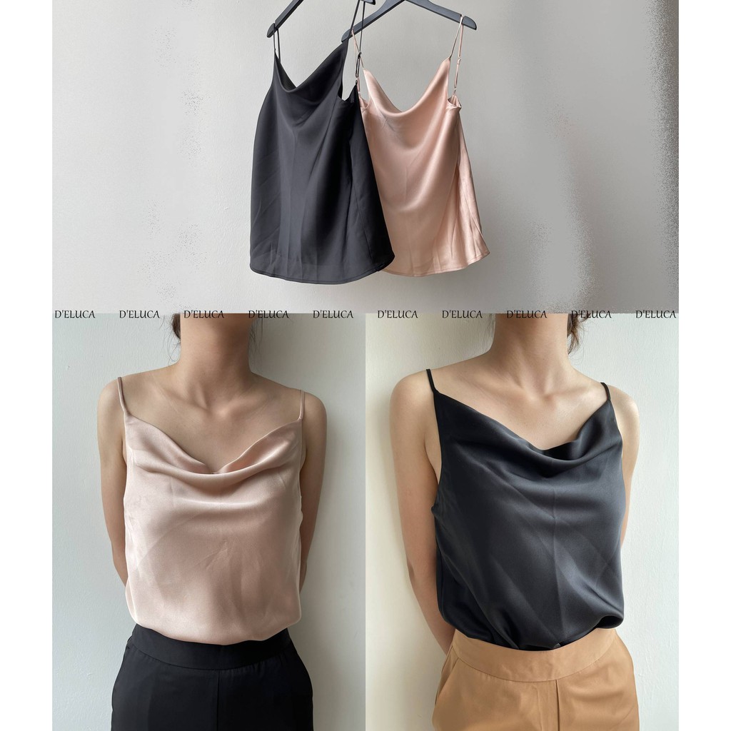 [Hình Ảnh+Video Thật] 🌸 Áo Hai Dây Voan Hàn Cao Cấp 🌸 Áo 2 Dây Trơn Cổ Đổ Có Tăng Đơ Điều Chỉnh Chất Siêu Nhẹ Siêu Mát