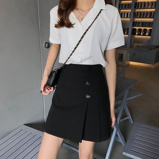ORDER 7 NGÀY - chân váy chữ A đen
