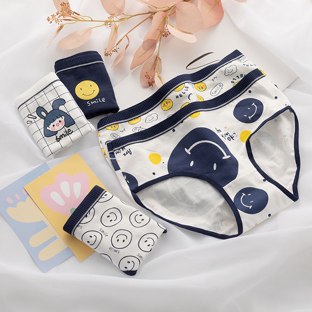 Quần lót họa tiết mặt cười dễ thương thoải mái cho nữ