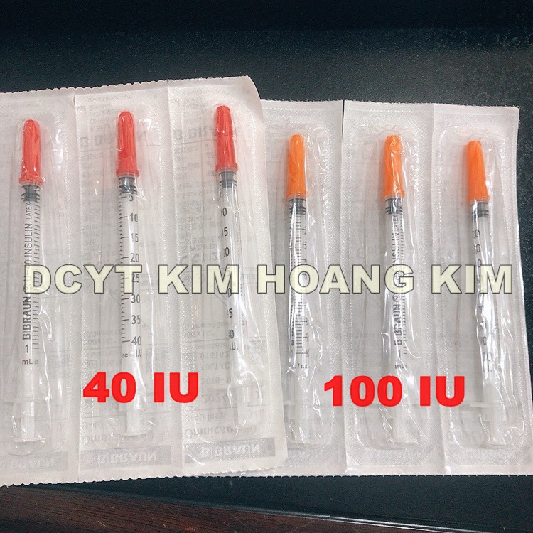 Combo 5 cây Bơm tiêm tiểu đường Isulin B.Braun 1ml