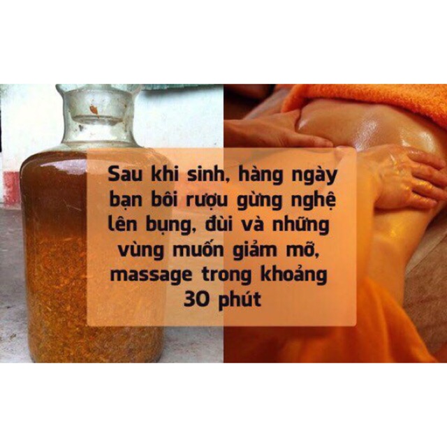 Cốt gừng nghệ hạ thổ 3 tháng 10 ngày siêu giảm mỡ bụng và chống rạn da chong phụ nữ sau sinh