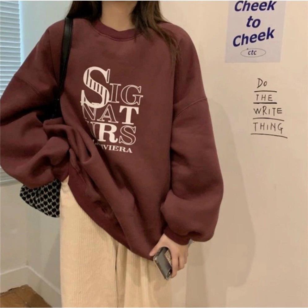 Áo Sweter SIG Nam Nữ chất nỉ ( không mũ ) dáng rộng Unisex phong cách Hàn Quốc dễ phối đồ giá cực SHOCK
