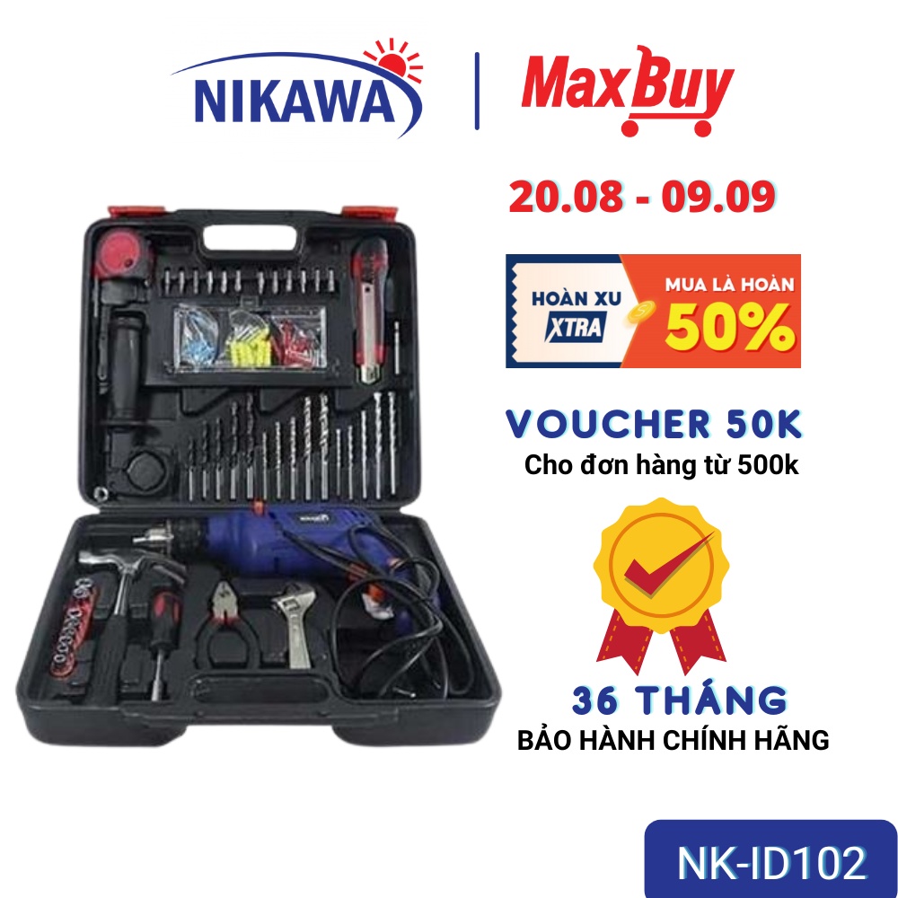 Bộ máy khoan nhật cầm tay vặn vít đa năng khoan bê tông khoan gỗ NIKAWA bảo hành 6 tháng giao hỏa tốc HNF91B