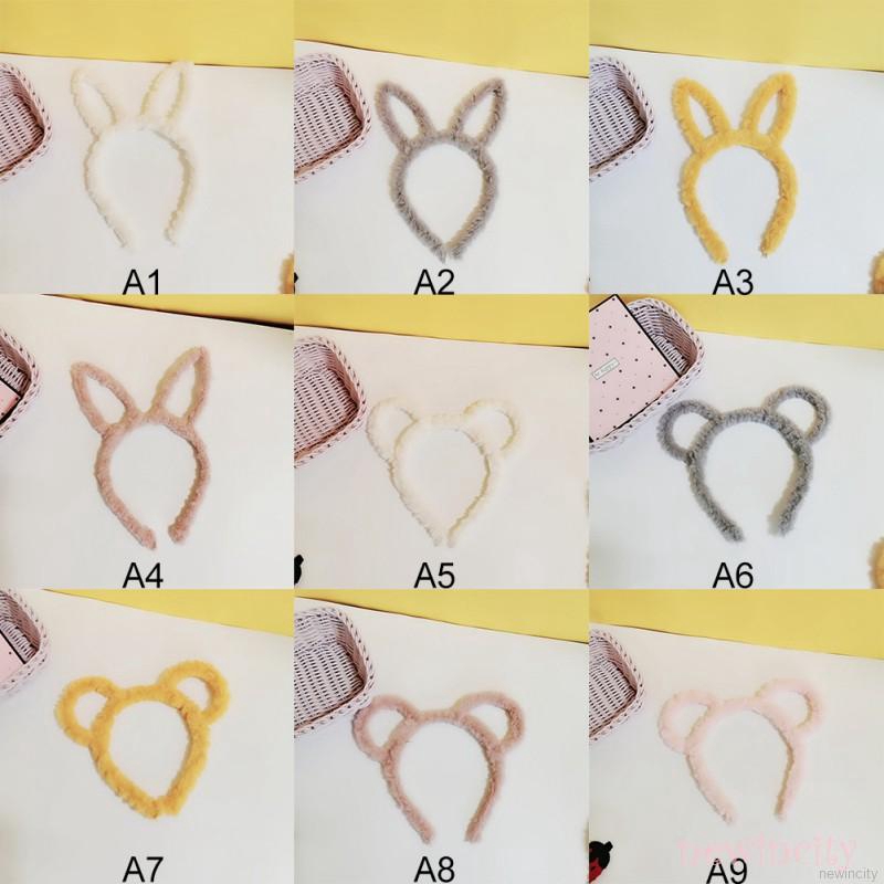 Băng đô nhung lông phối tai thỏ đáng yêu cho bé