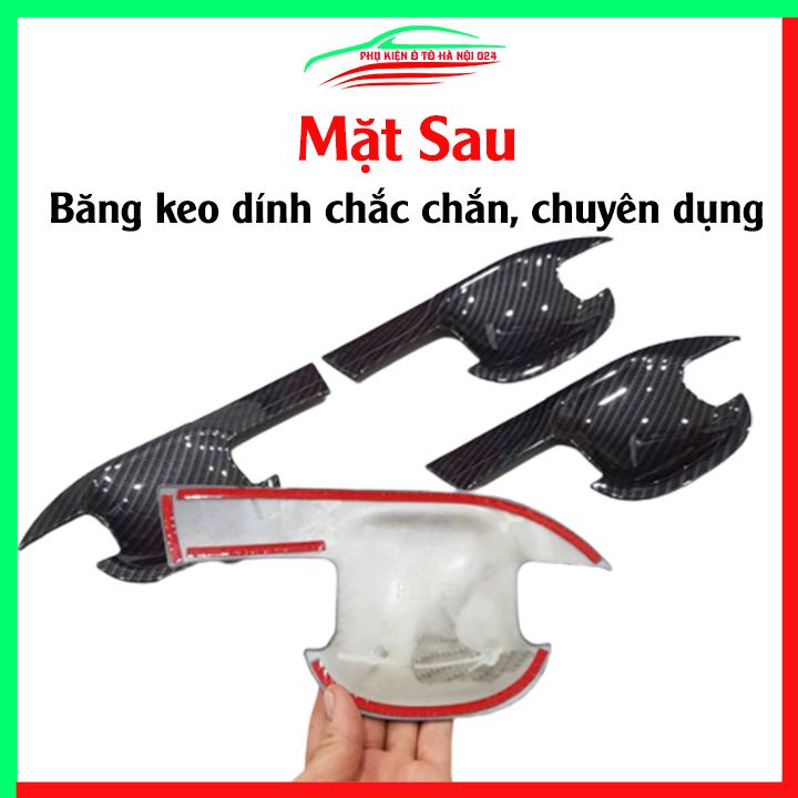 Ốp tay hõm Ranger 2016-2021 vân Carbon chống trầy bảo vệ cửa xe ô tô
