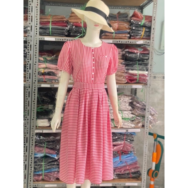 Đầm xòe vintage sang trọng - nhiều size và màu, form dáng