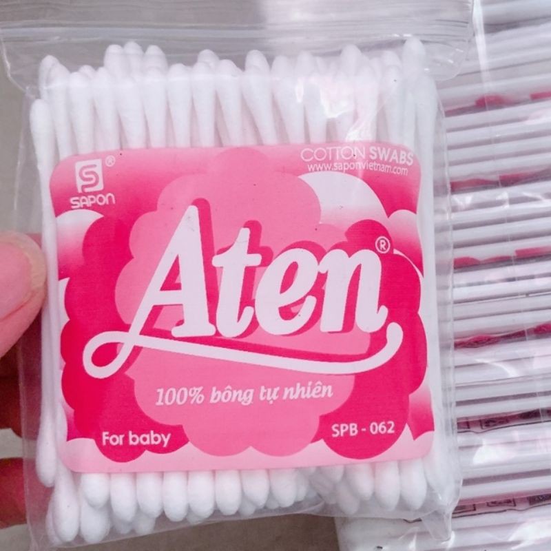 GÓI 100 Tăm bông YUMY, ATEN 100% COTT0N