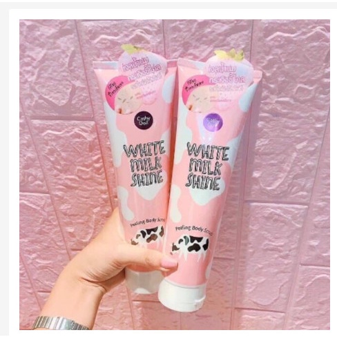 [Giá Sỉ] Set 10 tuýp Tẩy da chết toàn thân white milk shine cathy doll 320ml nội địa Thái