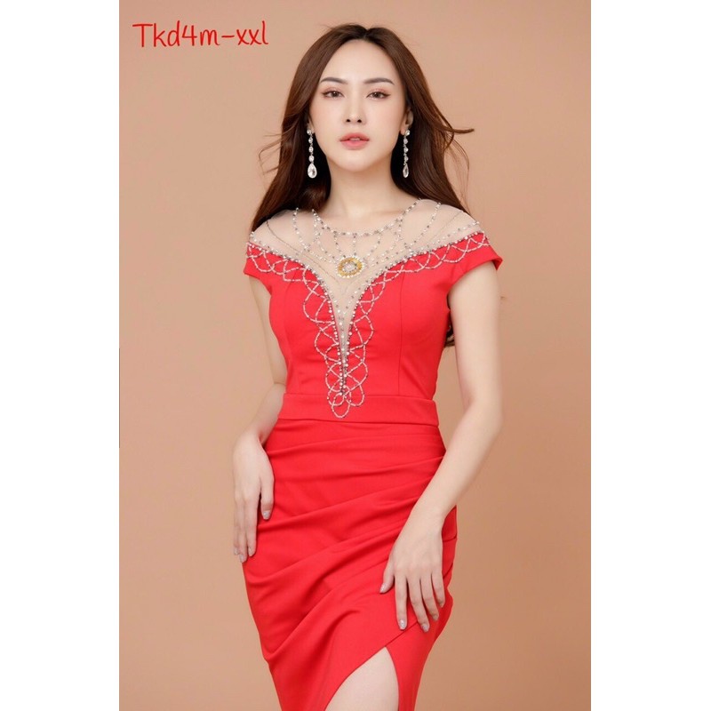 Đầm dạ hội đính đá sang trọng. TK