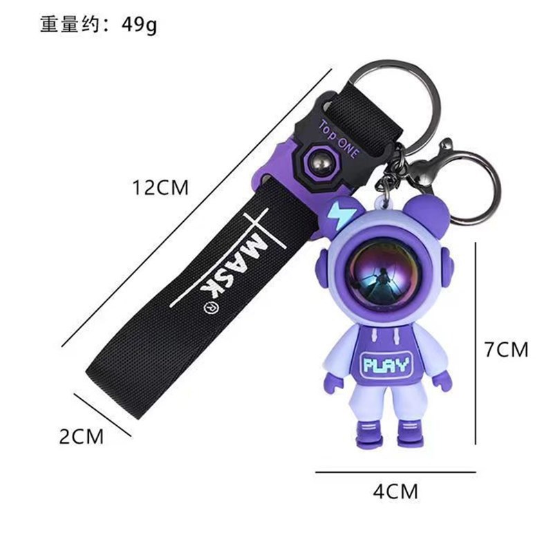 Móc gắn chìa khóa silicon LEACAT hình gấu thời trang xu hướng mới