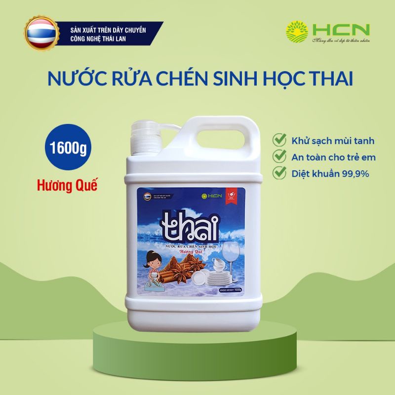 Nước rửa chén bát sinh học Thai an toàn cho da