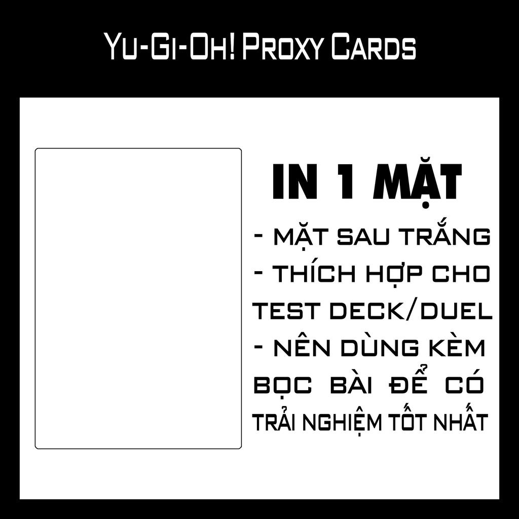Bài IN Yugioh Tiếng Anh theo yêu cầu - IN 1 mặt