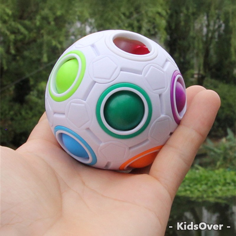 Rubik's Ball Cube Cầu Vồng, Rubik tròn đồ chơi trí tuệ, quà tặng cho bé - KidsOver