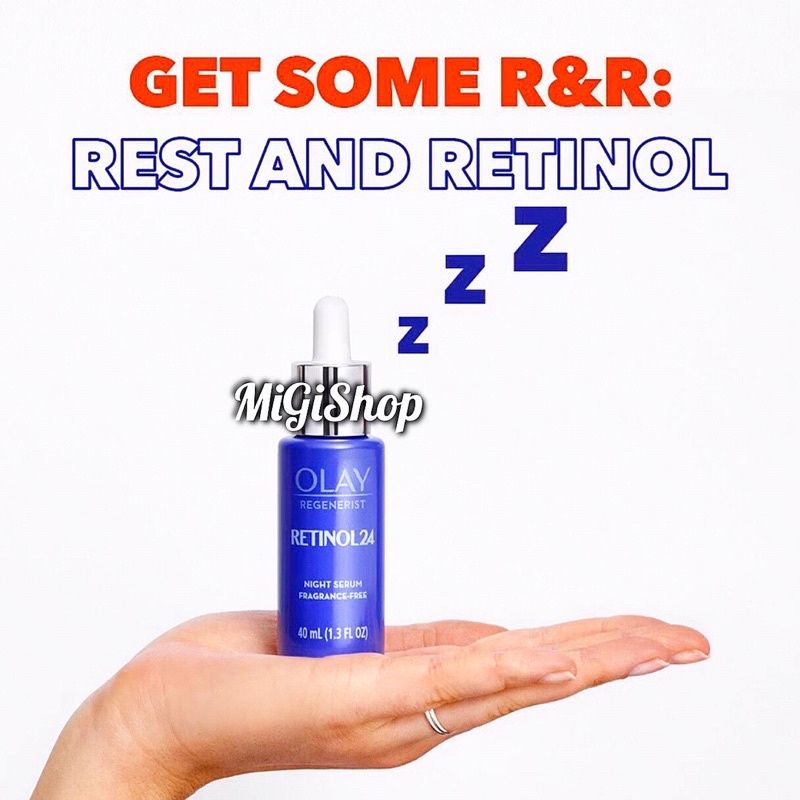 Tinh Chất Dưỡng Da Ban Đêm Olay Retinol 24 Night Serum Fragrance Free 40ml