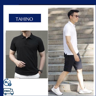Áo polo nam ⚡tahino⚡ áo thun nam polo cao cấp, áo polo thun nam cổ bẻ đen trắng thời trang nam