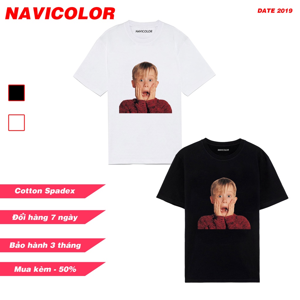 Áo Thun HOME ALONE Nam Nữ Oversize Navicolor | Chất vải cotton Local Brand