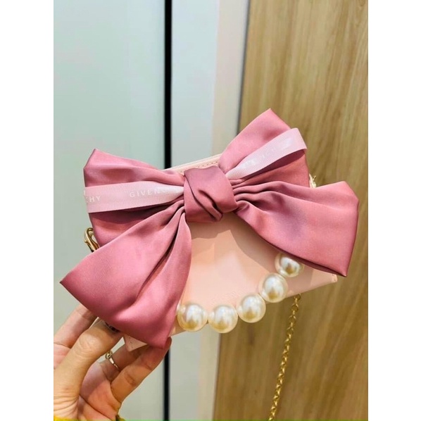 [GIFT CHÍNH HÃNG] TÚI GIFT GIVENCHY BEAUTE - NOT FOR SALE - TÚI CẦM TAY ĐEO CHÉO CÓ SẴN MÀU HỒNG ĐEN