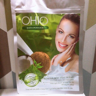 Tắm trắng OHIO tinh chất dầu dừa-bột trà xanh 250g