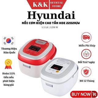 Nồi cơm cao tần Hyundai HDE 2202R/W, Nồi cơm cao tầng 1.5 lít lòng nồi siêu dày nấu cơm siêu ngon | Bảo Hành 12 tháng