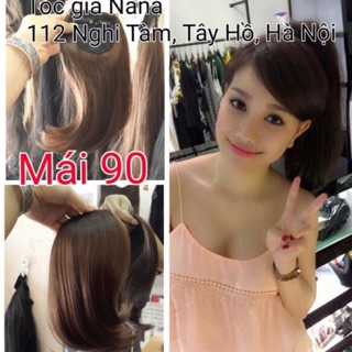 Tóc mái giả dài 1 bên cao cấp chịu nhiệt - hình thật