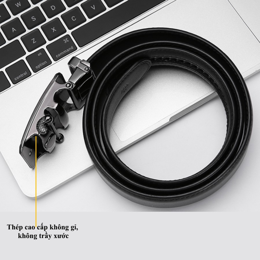 Thắt Lưng Nam Hàng Hiệu Cao Cấp, Dây Nịt Da X01, Khóa Kim Loại Tự động, Bản 3,5cm, Phù Hợp Thời Trang Công Sở