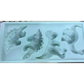 Khuôn rau câu, thạch trà sữa, khay đá hình khủng long - 4 viên