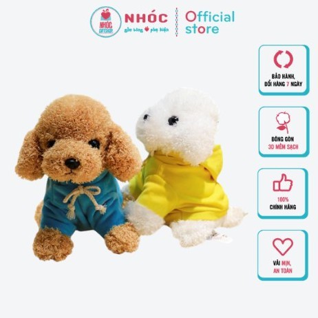 Thú bông chó Poodle mặc áo lông chỉ - NHÓC