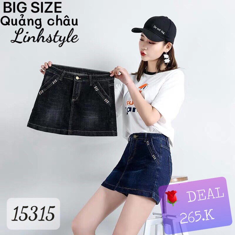 15315 Quần Váy BIG SIZE jean trơn