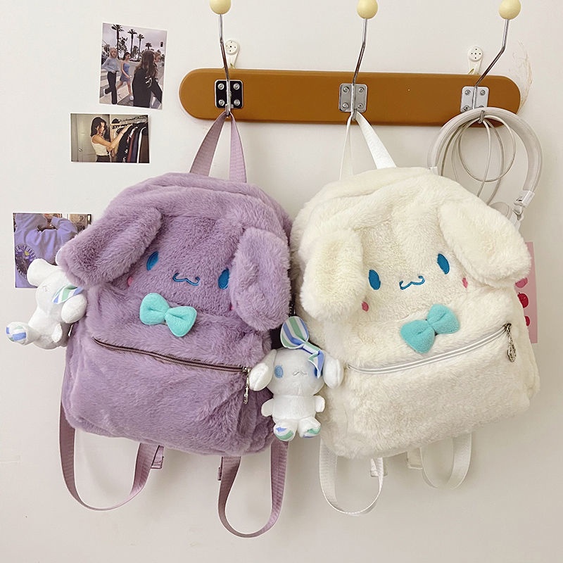 Ba Lô Đi Học Hình Cinnamoroll Phối Nhung Dễ Thương Phong Cách Nhật Bản Cho Bé Gái