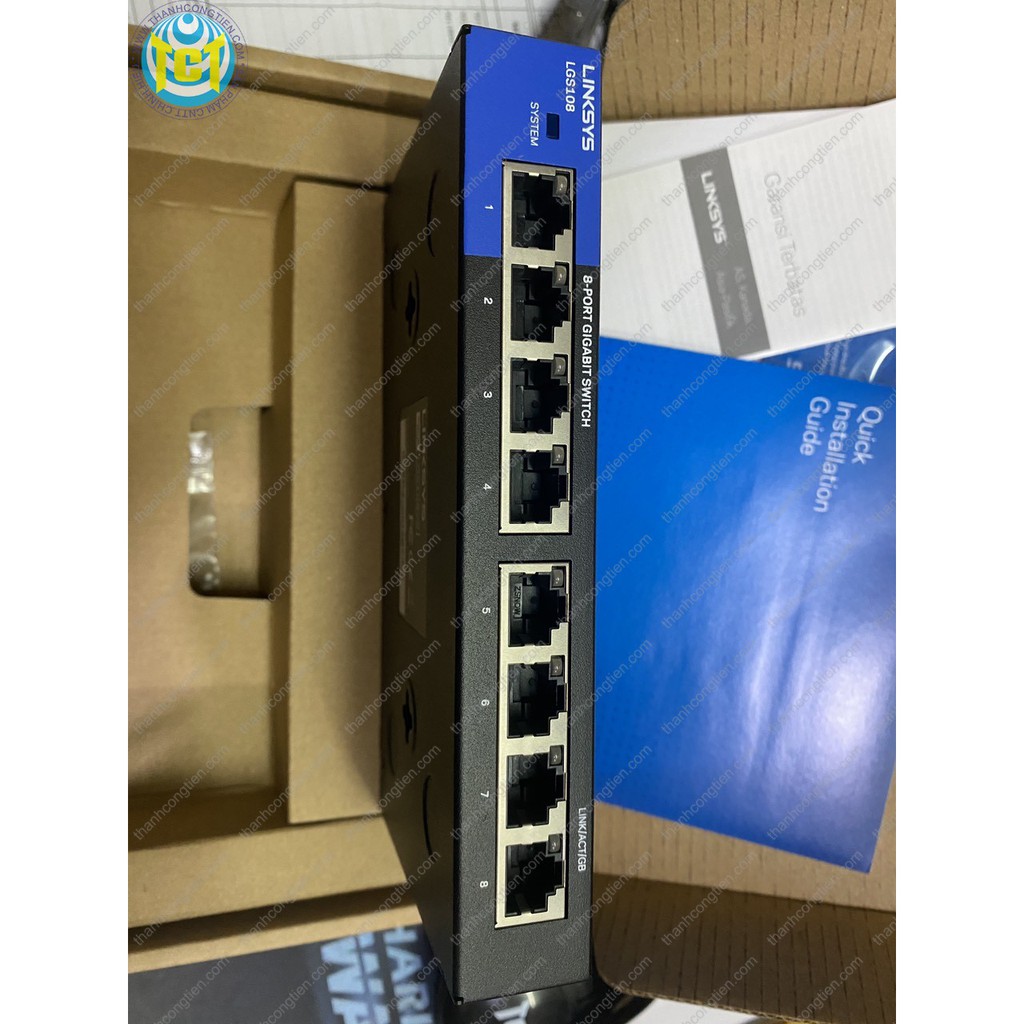 Thiết bị chia mạng LINKSYS LGS108 8 cổng Gigabit - Chính Hãng