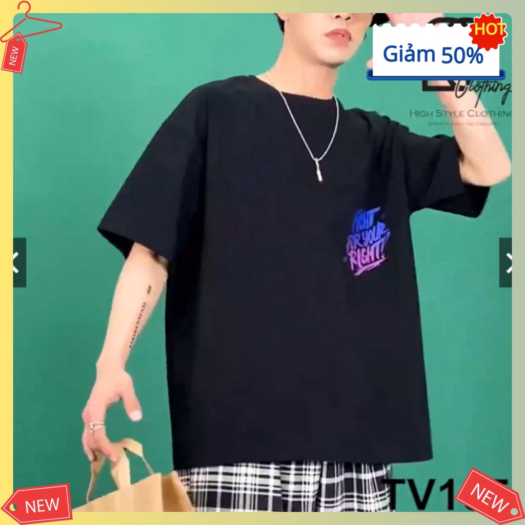 Áo Thun nam nữ Unisex  Áo Phông Unisex Form Rộng Cotton Oversize Rẻ In Chữ Phản Quang Hàn Quốc | BigBuy360 - bigbuy360.vn