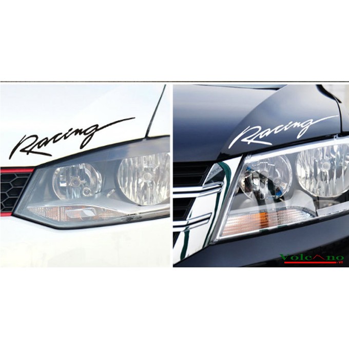 Decal dán xe RACING - dán trang trí xe đẹp