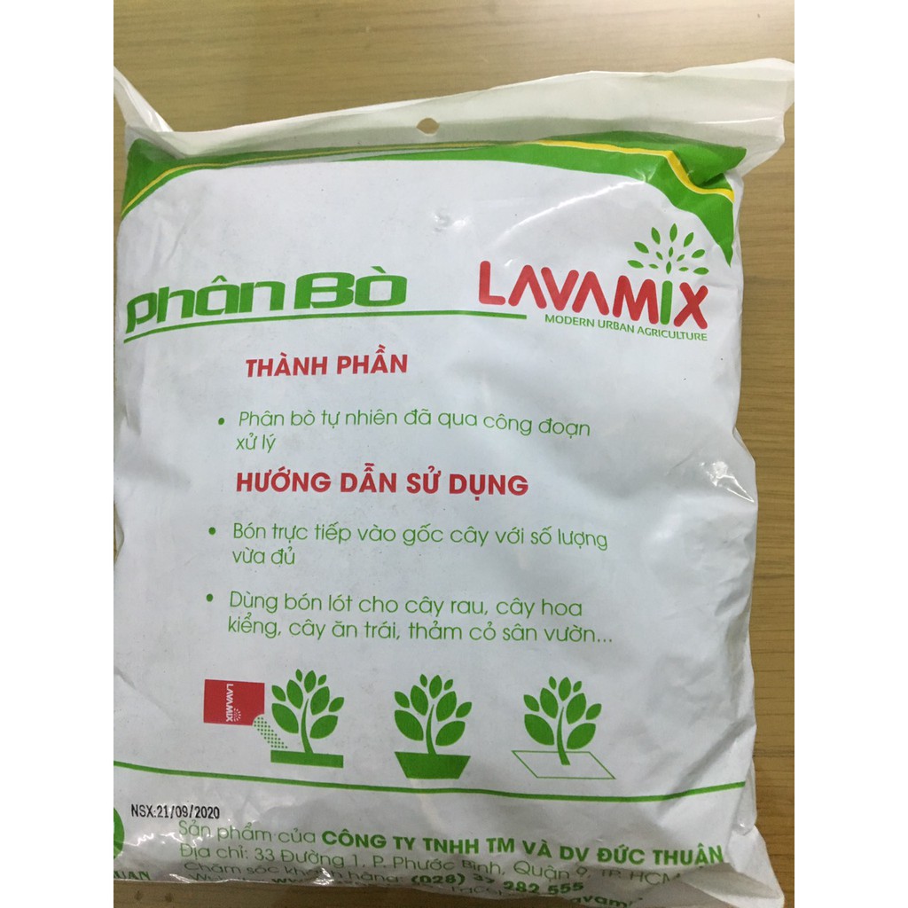 PHÂN BÒ XỬ LÝ LAVAMIX BÓN CHO CÂY TRỒNG GÓI 10 LÍT